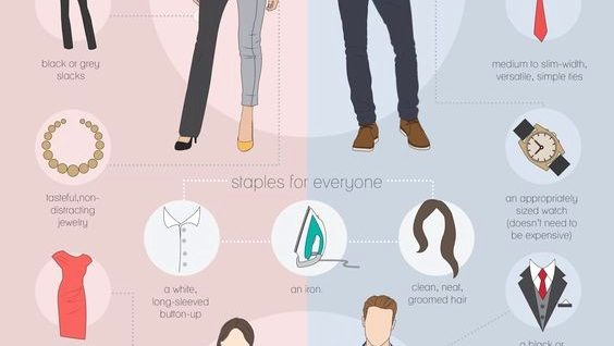 Business casual dress diagram