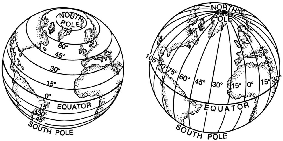 Earth With Latitude And Longitude Lines