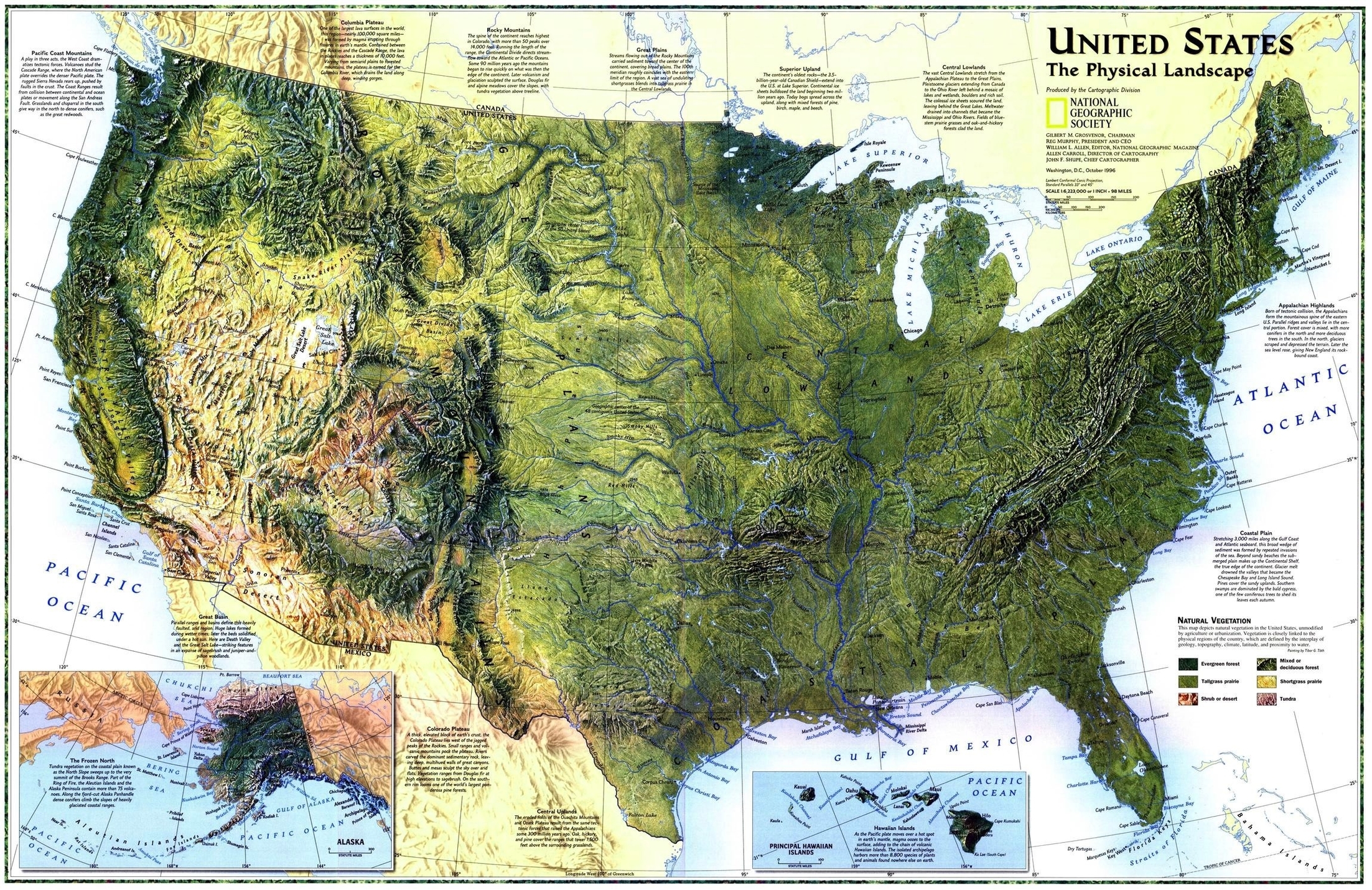 United States Physical Landscape Map