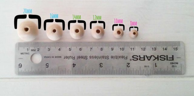 bead sizes compared