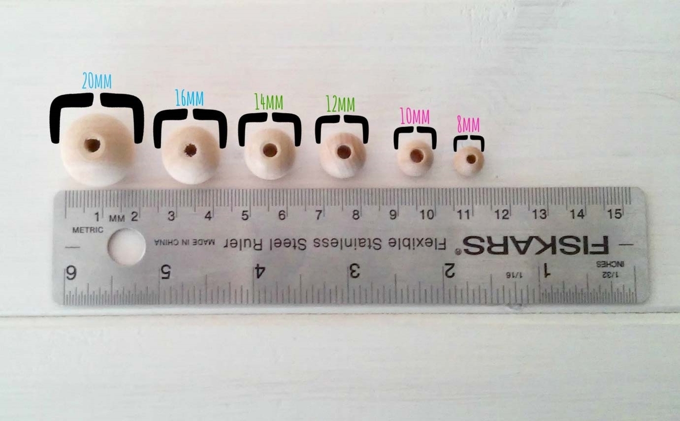 bead sizes compared