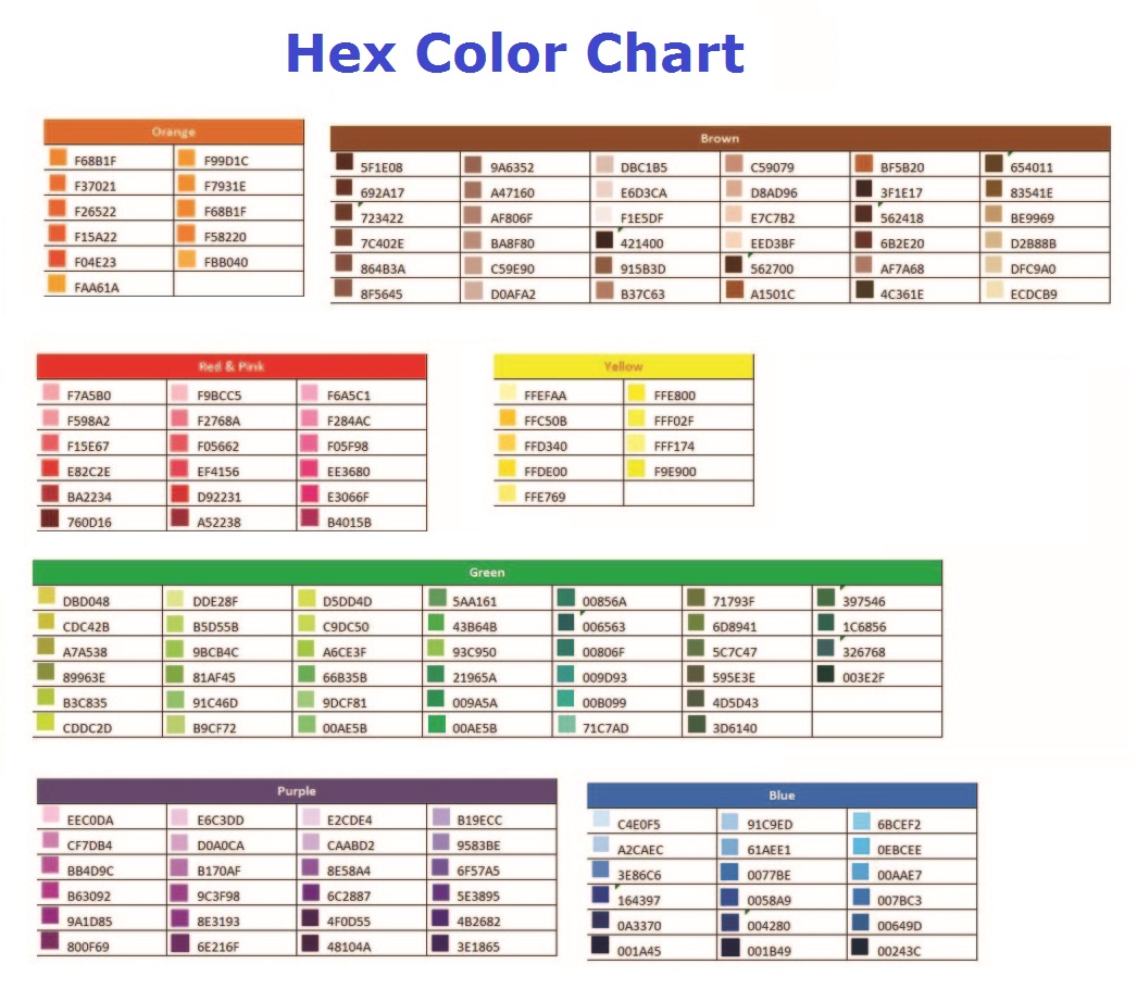 hex color chart